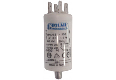COND. PERMANENT MKA 6.3MF 450V SORTIE FASTON