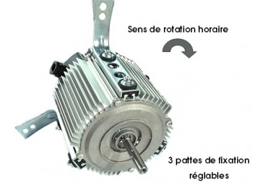 Moteur de ventilation 3 fixations réglables