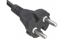 BLACK CABLE WITH MOULDED ON PLUG - H07RNF - 2X1MM - 3M