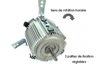 Moteur de ventilation 3 fixations réglables