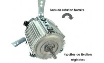 Moteur de ventilation 4 fixations réglables