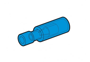 CLIP ROND FEMELLE BLEU - DIAM.5MM
